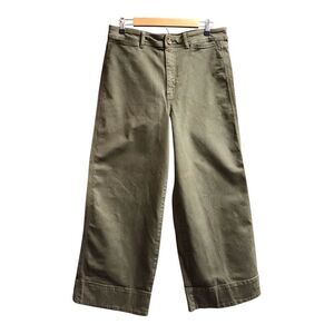 Loft Womens Size 10(30) High Waisted Olive Wide-Leg Pants